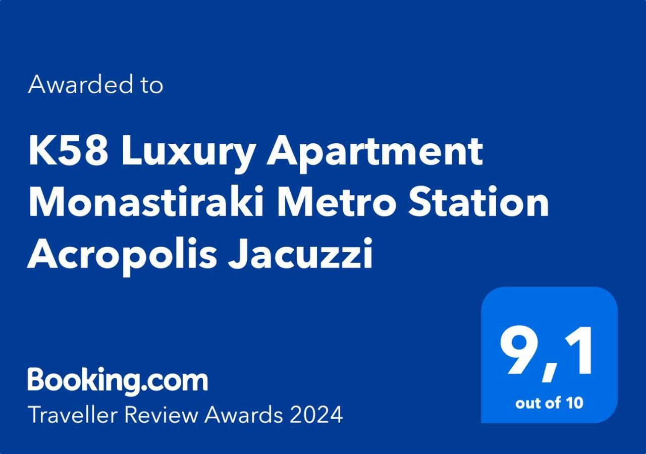 K58 Luxury Apartment Monastiraki Metro Station Acropolis Jacuzzi Athen Eksteriør bilde